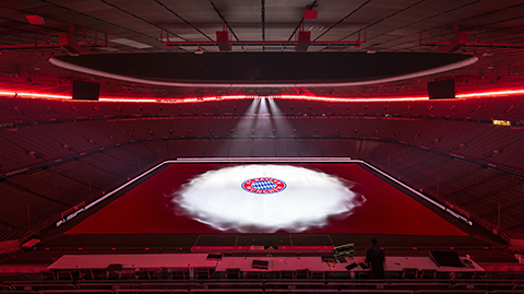 FC Bayern München Logo als Videoprojektion
