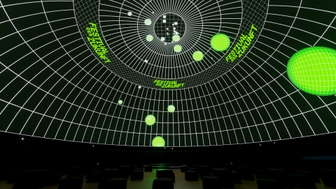 Kuppelprojektion im Deutschen Museum München für das 'Festival der Zukunft 2022'
