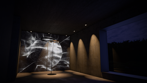 Video-mapping for Occhio with particle animation