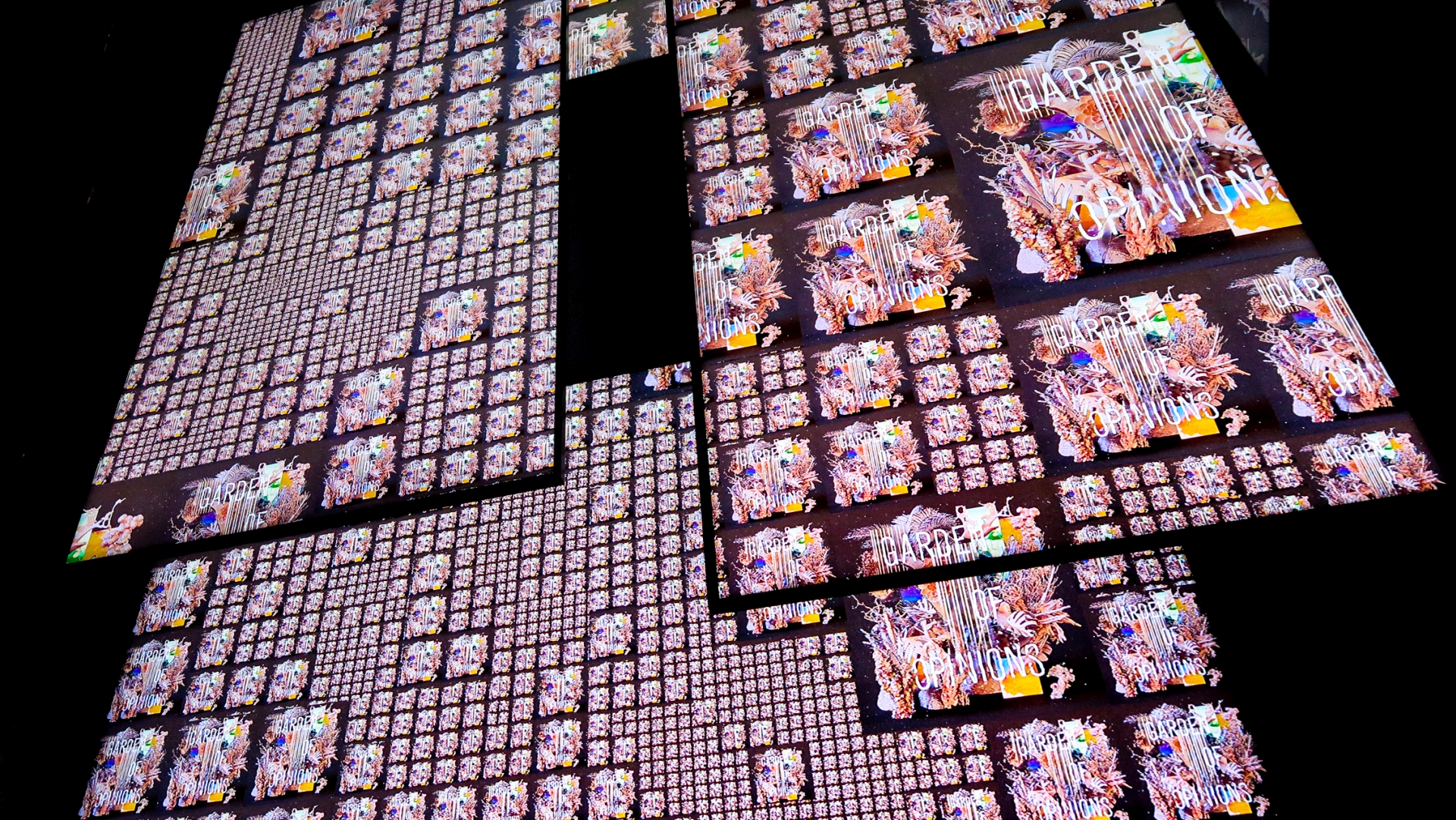 Realtime video installation with 24 screens in a container at IN BETWEEN at Reeperbahn Festival 2022, Hamburg